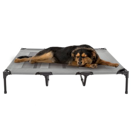 PET ADOBE Elevated Portable Pet Bed Cot-Style 48”x35.5”x9” for Dogs and Small Pets | Indoor/Outdoor (Gray) 532169MPL